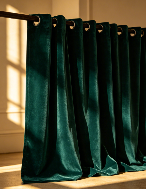 Velvet Curtain Panel with Hidden Back Tabs